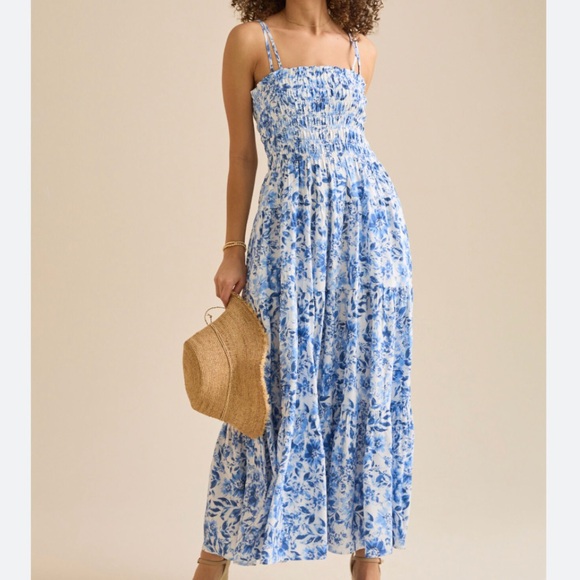 NEW Altar’d State Blue Floral Maxi Dress Size Large NWT - Picture 4 of 8